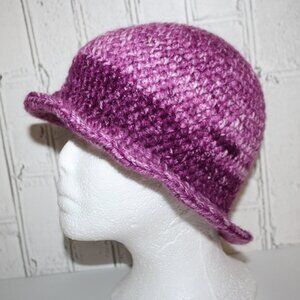 💜 Handmade Crocheted Sunhat – Purple Ombre · One Size